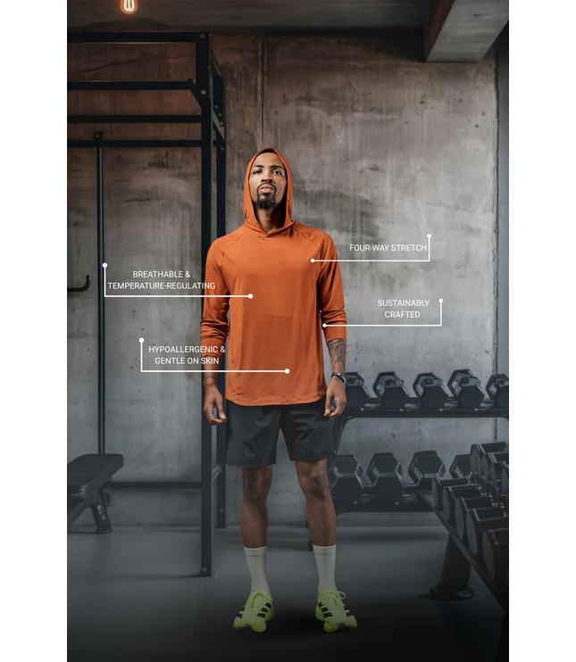 Men's Terra Recovery Element Hoodie Shirt (Sunfire Clay)