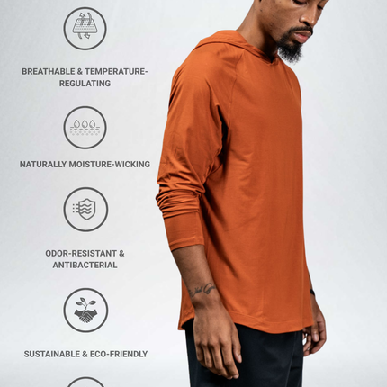 Men's Terra Recovery Element Hoodie Shirt (Sunfire Clay)