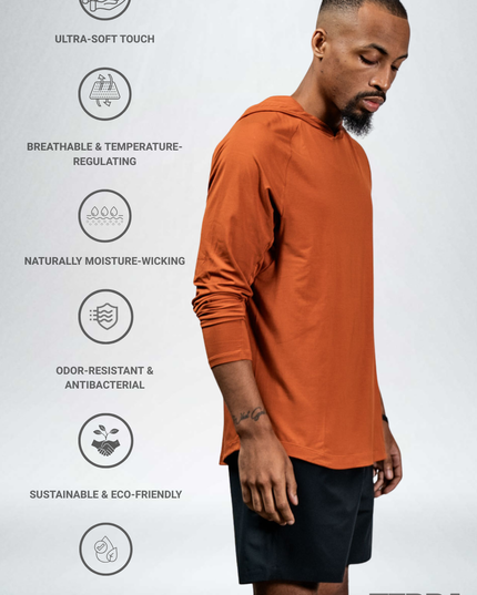 Men's Terra Recovery Element Hoodie Shirt (Sunfire Clay)