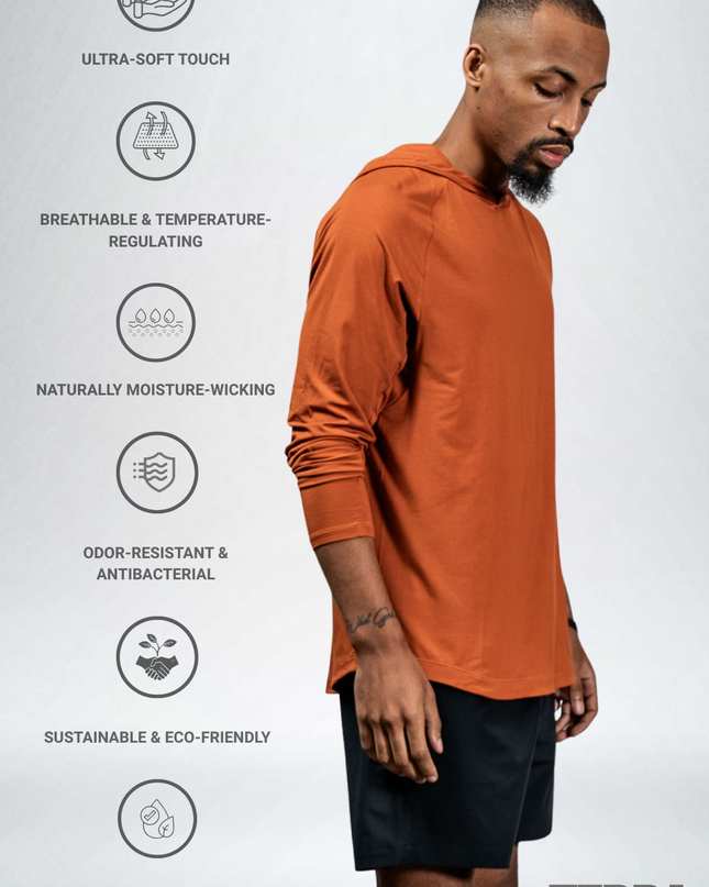 Men's Terra Recovery Element Hoodie Shirt (Sunfire Clay)