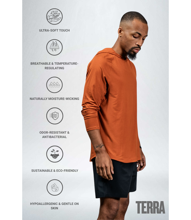 Men's Terra Recovery Element Hoodie Shirt (Sunfire Clay)