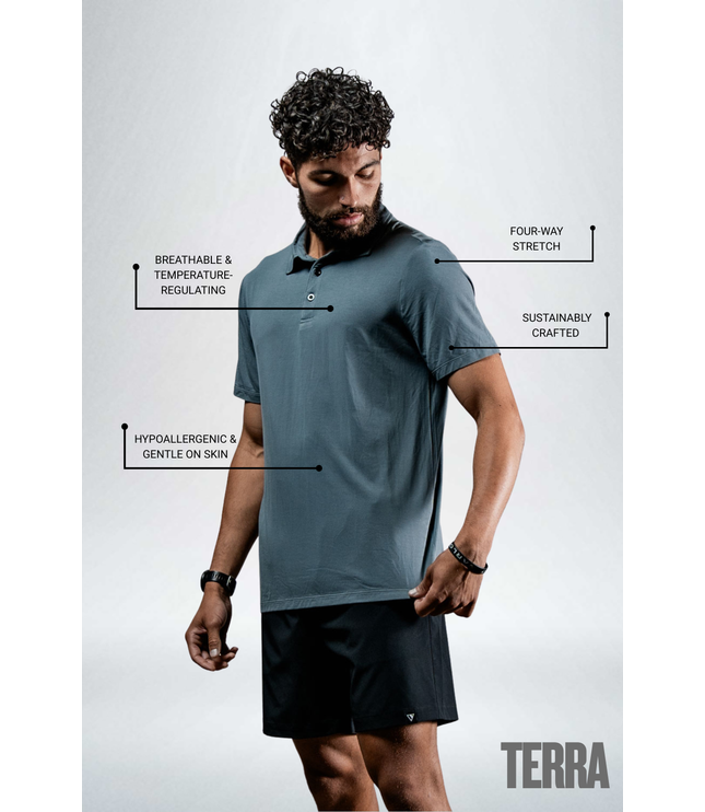 Men's Terra Recovery Polo (Ash Gray)