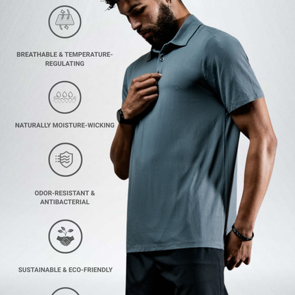 Men's Terra Recovery Polo (Ash Gray)
