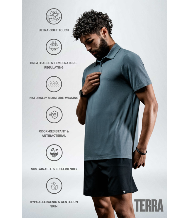 Men's Terra Recovery Polo (Ash Gray)