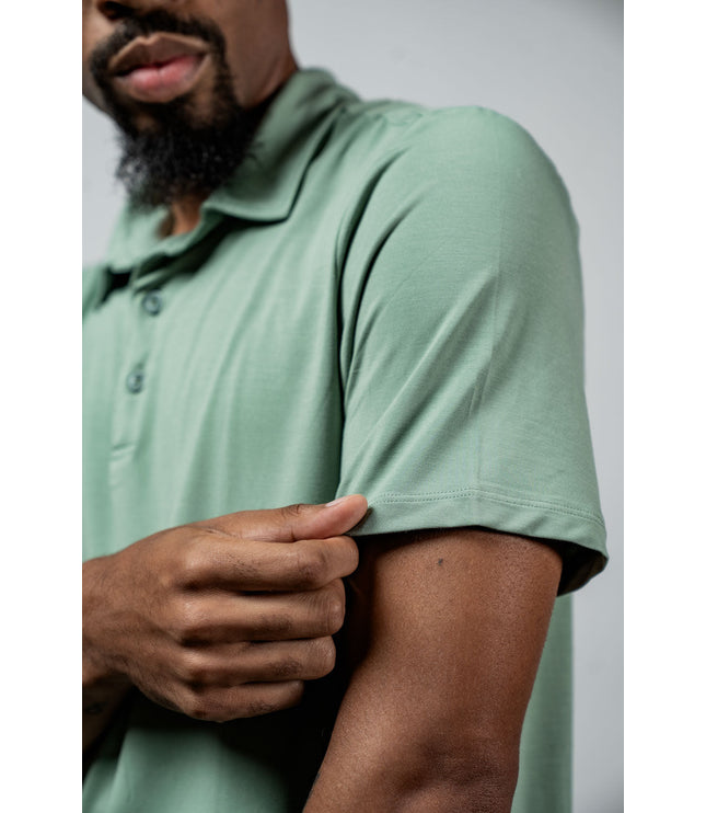 Men's Terra Recovery Polo (Low Light Olive)