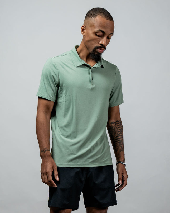 Men's Terra Recovery Polo (Low Light Olive)