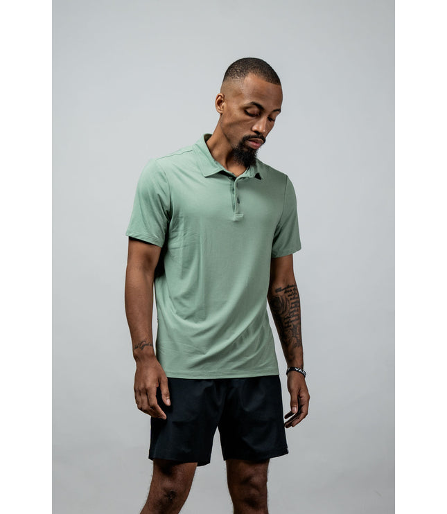 Men's Terra Recovery Polo (Low Light Olive)