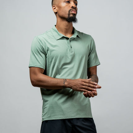 Men's Terra Recovery Polo (Low Light Olive)
