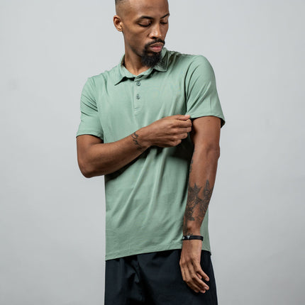 Men's Terra Recovery Polo (Low Light Olive)