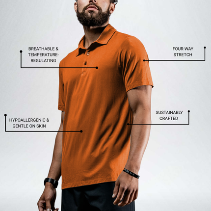 Men's Terra Recovery Polo (Sunfire Clay)