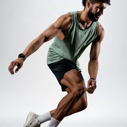 Men's Terra Recovery Tank (Low Light Olive)