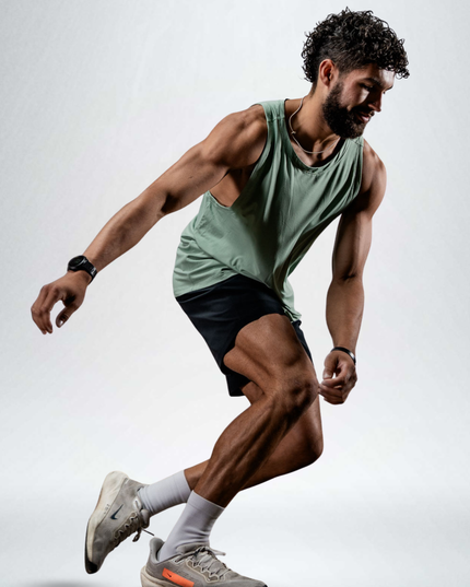 Men's Terra Recovery Tank (Low Light Olive)