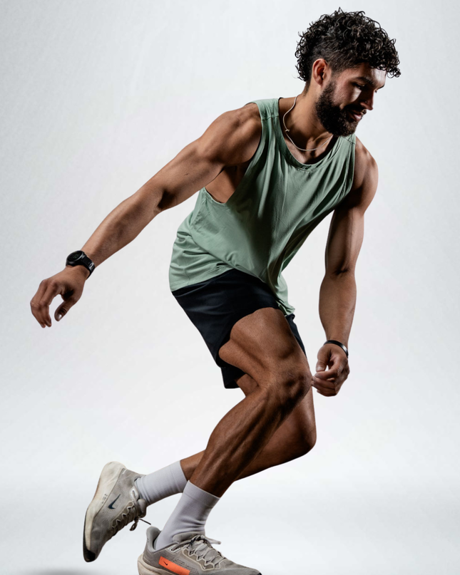 Men's Terra Recovery Tank (Low Light Olive)