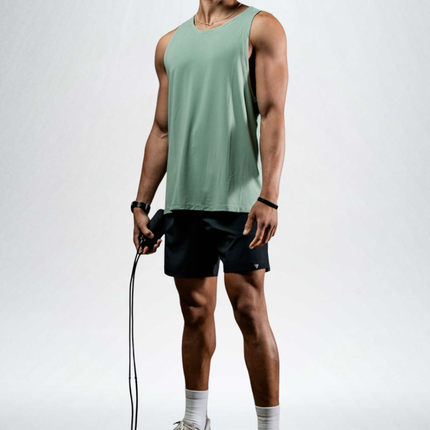 Men's Terra Recovery Tank (Low Light Olive)