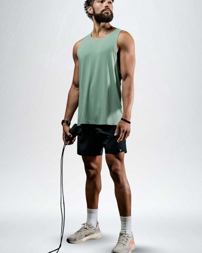 Men's Terra Recovery Tank (Low Light Olive)