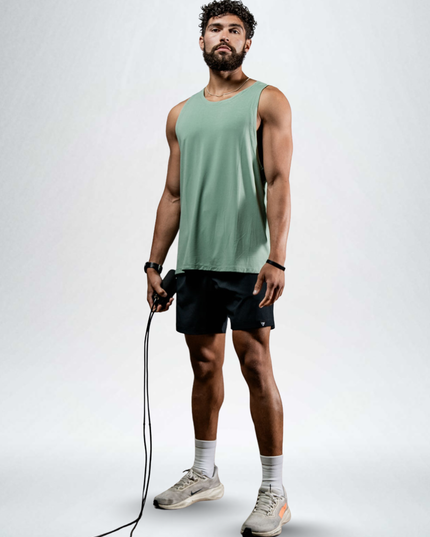 Men's Terra Recovery Tank (Low Light Olive)