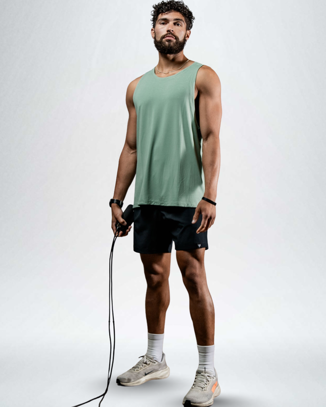 Men's Terra Recovery Tank (Low Light Olive)