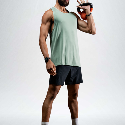 Men's Terra Recovery Tank (Low Light Olive)