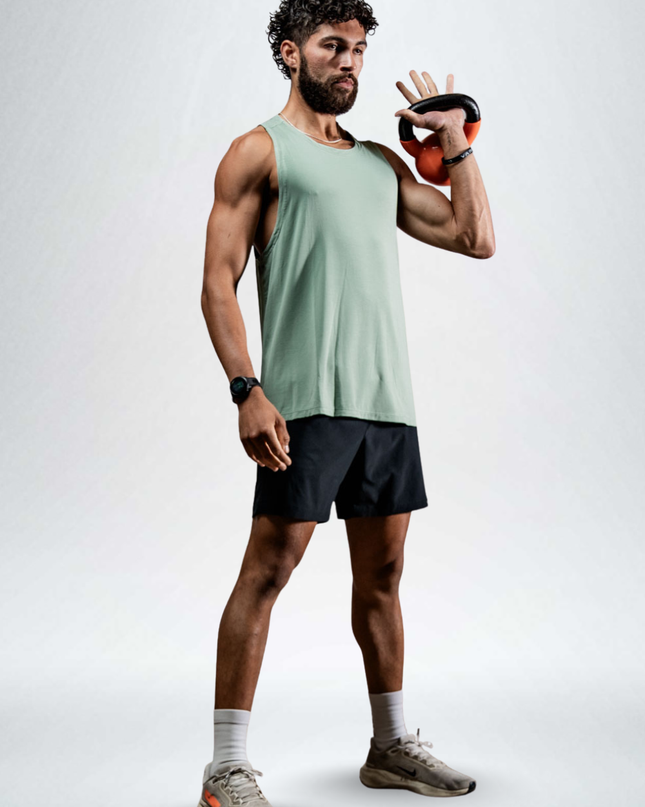 Men's Terra Recovery Tank (Low Light Olive)