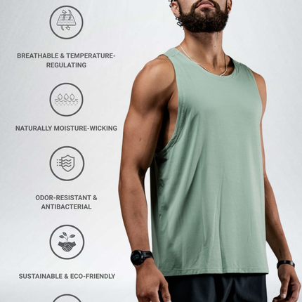 Men's Terra Recovery Tank (Low Light Olive)