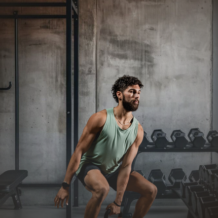 Men's Terra Recovery Tank (Low Light Olive)