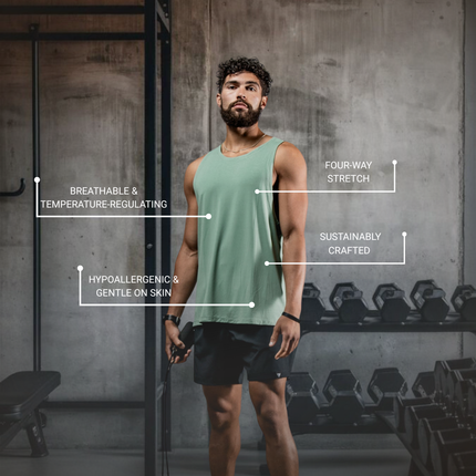Men's Terra Recovery Tank (Low Light Olive)