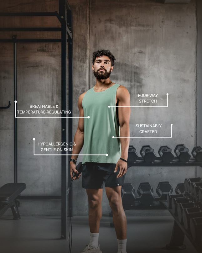 Men's Terra Recovery Tank (Low Light Olive)