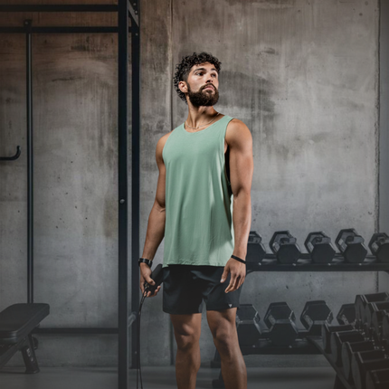 Men's Terra Recovery Tank (Low Light Olive)