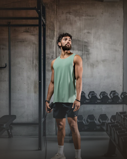 Men's Terra Recovery Tank (Low Light Olive)