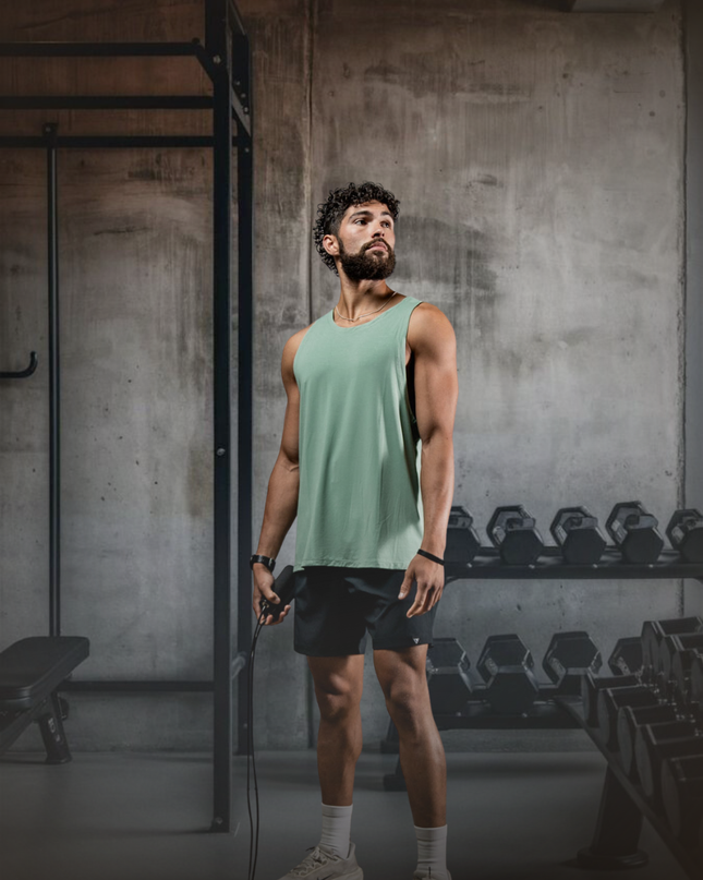 Men's Terra Recovery Tank (Low Light Olive)