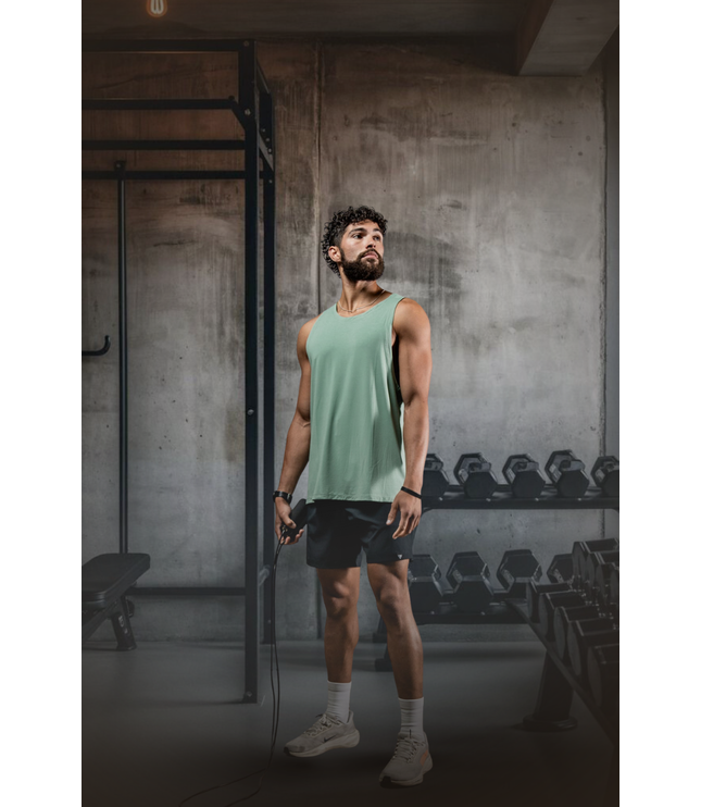 Men's Terra Recovery Tank (Low Light Olive)