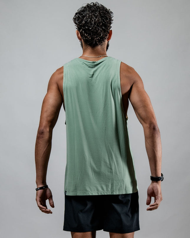 Men's Terra Recovery Tank (Low Light Olive)