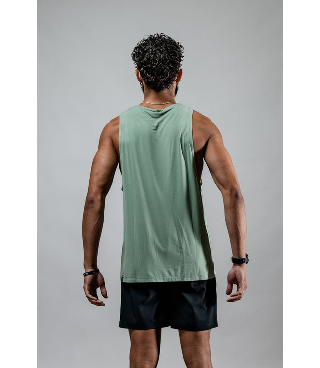 Men's Terra Recovery Tank (Low Light Olive)