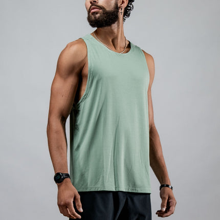 Men's Terra Recovery Tank (Low Light Olive)