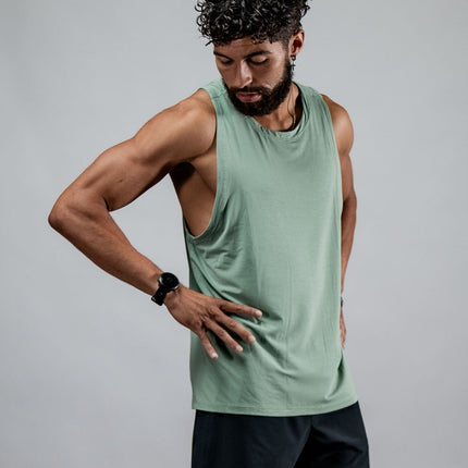 Men's Terra Recovery Tank (Low Light Olive)