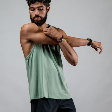 Men's Terra Recovery Tank (Low Light Olive)