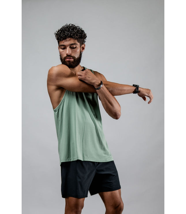 Men's Terra Recovery Tank (Low Light Olive)