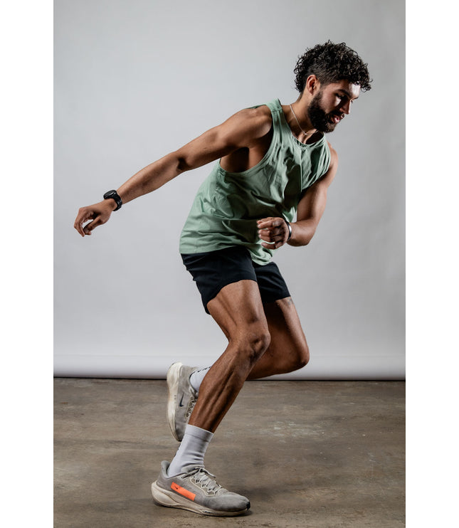 Men's Terra Recovery Tank (Low Light Olive)