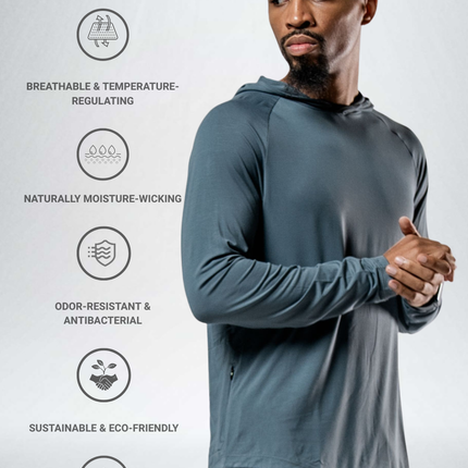 Men's Terra Recovery Element Hoodie Shirt (Ash Gray)