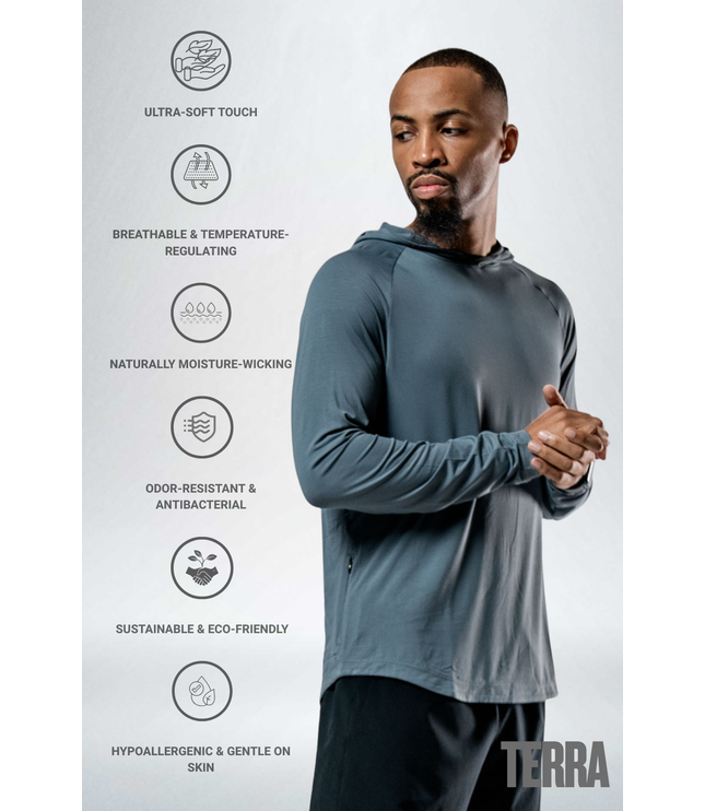 Men's Terra Recovery Element Hoodie Shirt (Ash Gray)