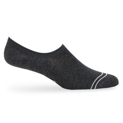 Charcoal Cotton No Show - 3 Pack
