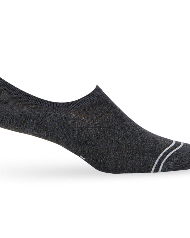 Charcoal Cotton No Show - 3 Pack