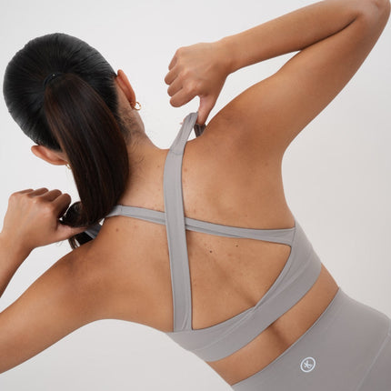 I Am Glowing Frosty Gray Quick Dry Butter Bra