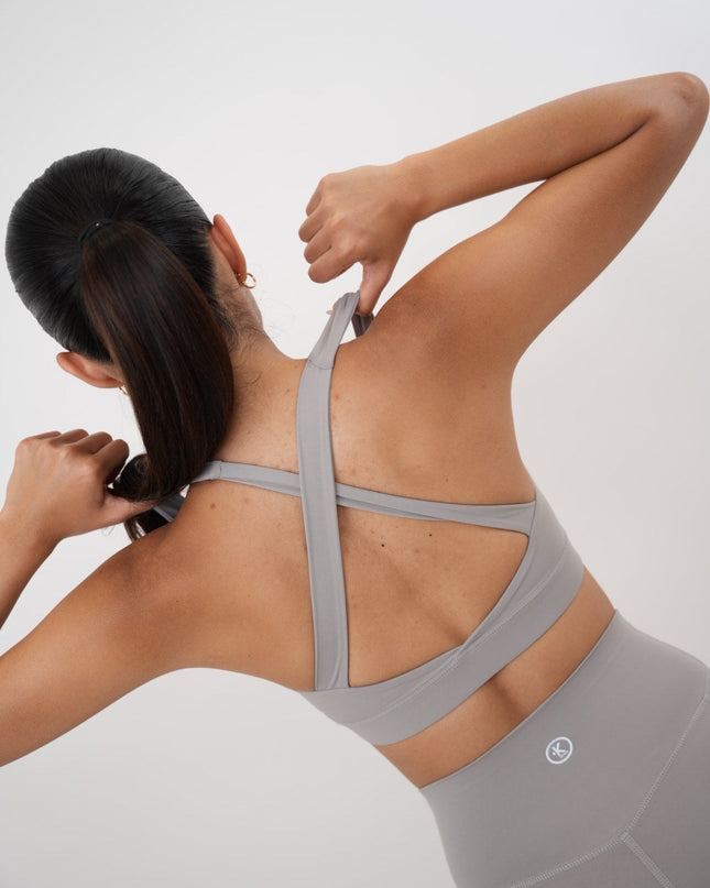 I Am Glowing Frosty Gray Quick Dry Butter Bra