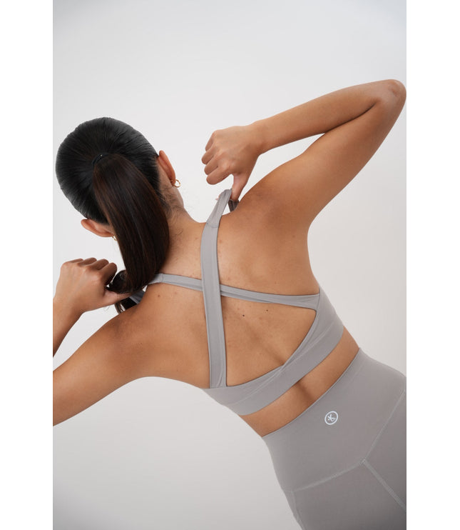 I Am Glowing Frosty Gray Quick Dry Butter Bra
