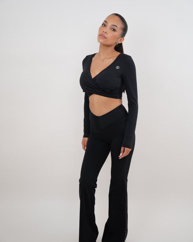 I Am Present Black Stretch Flare Legging