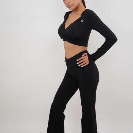 I Am Present Black Stretch Flare Legging