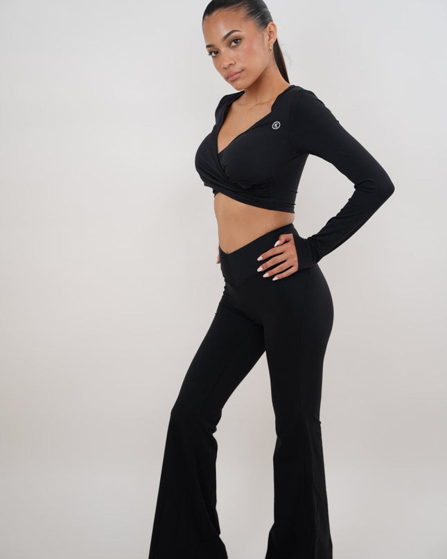 I Am Present Black Stretch Flare Legging