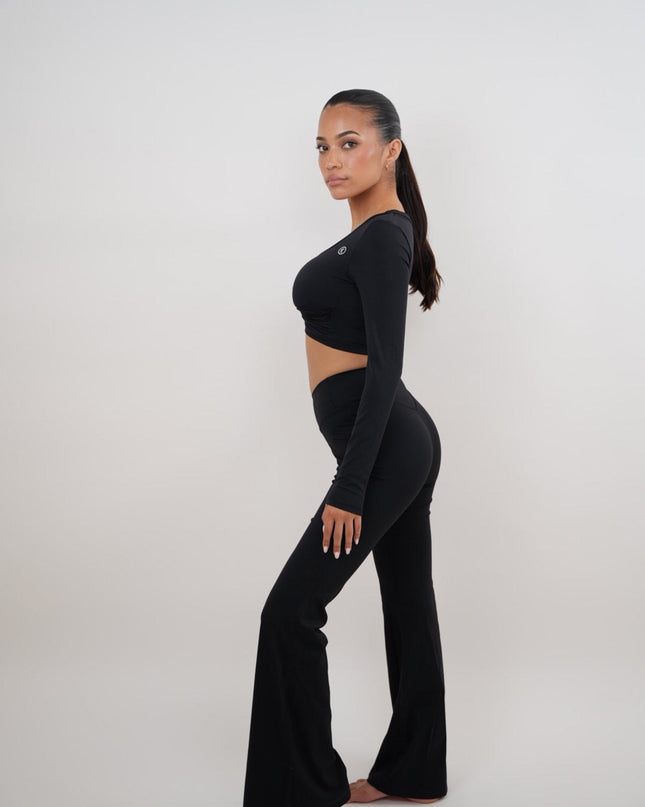 I Am Present Black Stretch Flare Legging