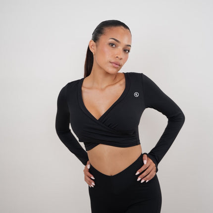 I Am Present Black Elegant Top